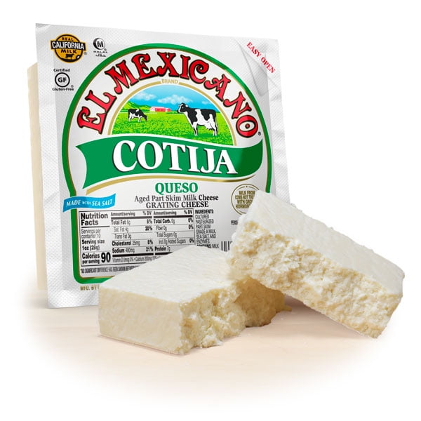El Mexicano Cotija Queso Anejo, Aged Grating Cheese, 10 oz Refrigerated
