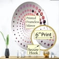 thumbnail image 3 of Designart "Sunset by the Lavender Lagoon I" Palms & Palm Trees Spiral Dot Round Wall Mirror - Floral Oval Printed Decorative Mirror - Multiple Color Options, 3 of 5