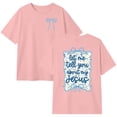 thumbnail image 5 of LRen Girls Short Sleeve T-Shirts Kids Letter Print Shirts Cute Summer Basic Tees Tops Soft Fashion Crewneck Tees, 5 of 5