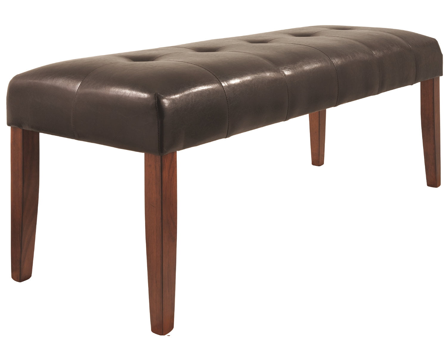 Signature Design By Ashley Lacey Large Upholstered Dining Room Bench Contemporary Style Medium Brown Walmart Com Walmart Com