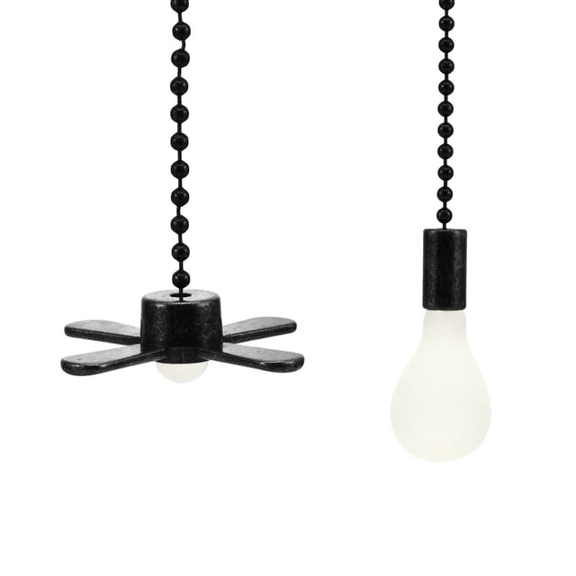 Under 10 Hangs 12 Inch Ceiling Fan Pull Chain with Decorative Bulb and Cord Ceiling Fan Extension Chain Fan Pull Chain Kit for Ceiling Lamp