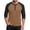 Brown, variant on Men’s Three Quarter Sleeve Sport T-Shirt Baseball Style Casual Cotton Top