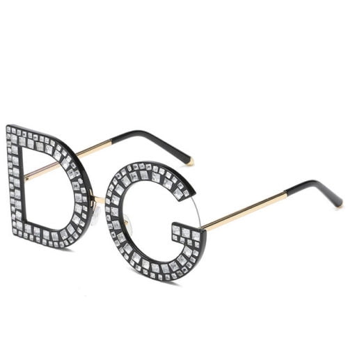 Large F FF Letter Designer Fashion Sunglasses Bling Eyewear Crystal Diamond 2019 