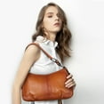 thumbnail image 6 of S-ZONE Womens Hobo Genuine Leather Shoulder Bag Top-handle Handbag Ladies Purses, 6 of 7