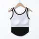 thumbnail image 4 of Tops de Manga Corta de las Mujeres Casual, Moda de Color Sólido, con la Almohadilla de Pecho Top de Pijama para las Mujeres, 4 of 8