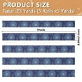 thumbnail image 3 of 5 Rolls Christmas Ribbon 1.5 inch Wide Decorative Ribbon for Gift Wrapping and Holiday Decorations Blue Kaleidoscopic Pattern, 3 of 7