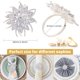 thumbnail image 2 of Juego de 8 servilleteros navideños plateados con forma de copo de nieve for mesas de comedor: decoración rústica for bodas, Navidad, Acción de Gracias y cenas festivas., 2 of 7