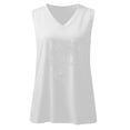 thumbnail image 3 of DHFJKG Women's V Neck Sleeveless Tank Top Rhinestone Skull Pattern Gothic Clothes Loose Fit Summer Tunic Stylish Tops, 3 of 3
