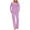 Purple, variant on VERUGU Pajamas for Women Set Long Sleeve Pleated Top Long Pants with Pocket 2 Piece Outfits Loungewear Nightwear Sleepwear