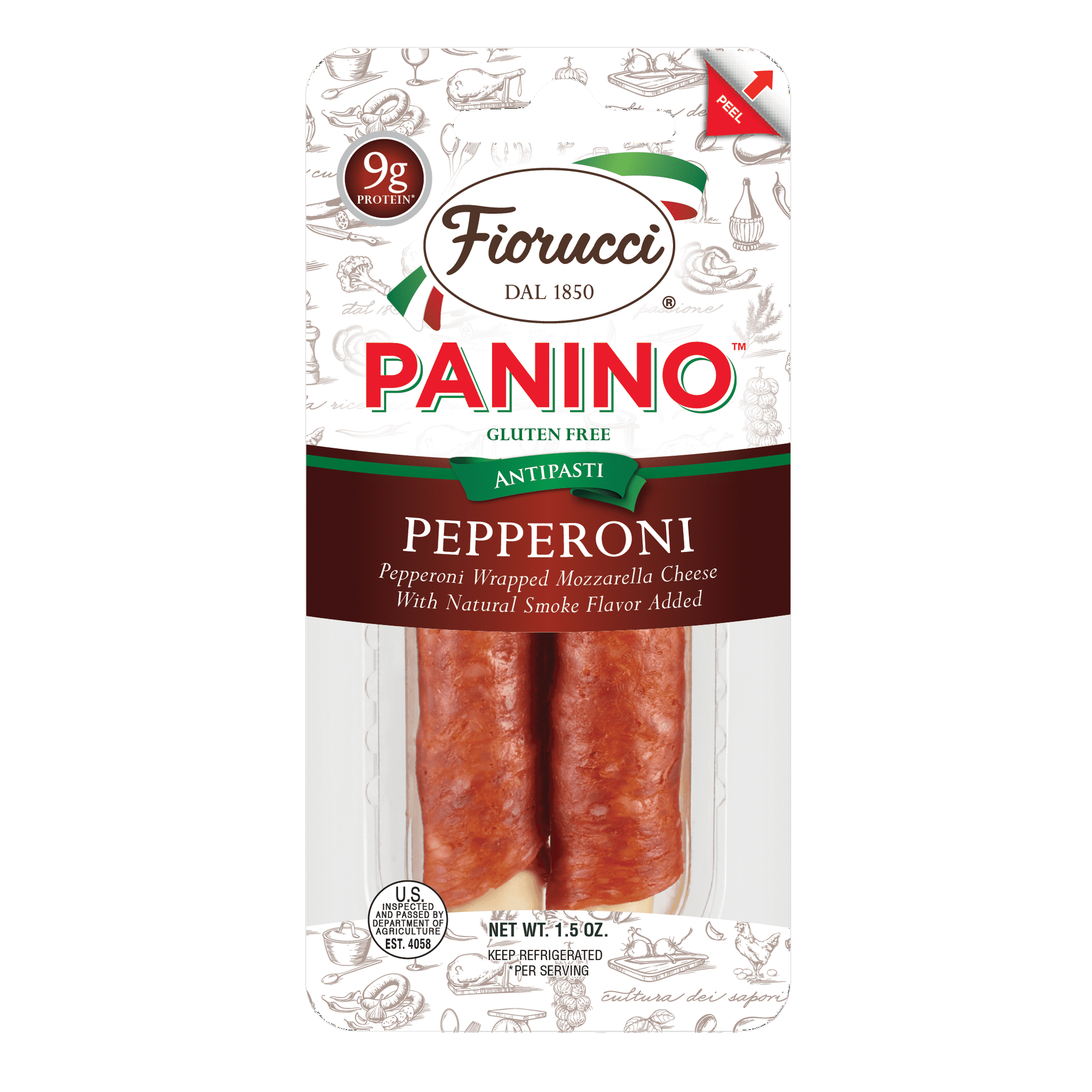 Fiorucci Pepperoni and Mozzarella Cheese Rolls Tray - Lunch & Deli Meats