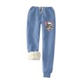 thumbnail image 3 of Bzhegqhd Women's Halloween Print Pajama Set Long Sleeve Round Neck Fleece Lined Top with Pocket and Drawstring Jogger Pants Warm Nightwear Costume Party Loungewear, 3 of 5