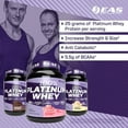 thumbnail image 3 of EAS 100% Platinum Whey Powder - 25g Protein, Anti Catabolic, 5.5g BCAAs - 5lb Vanilla Ice Cream, 3 of 8