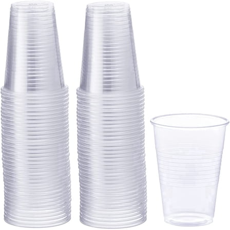 GUSTO 9oz Plastic Cups Disposable Clear Cups for Party, 80-Pack