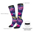 thumbnail image 4 of JUNZAN Paint Butterflies Pattern Fun Novelty Knee Warmer High Socks, 4 of 6