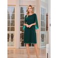 thumbnail image 2 of Womens Chiffon Dresses Flutter Sleeve Party Wedding Cocktail Dress Dark Green XL, 2 of 4