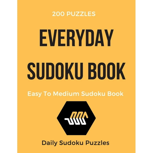 everyday sudoku book sudoku easy to medium large print sudoku book for brain fitness sudoku book