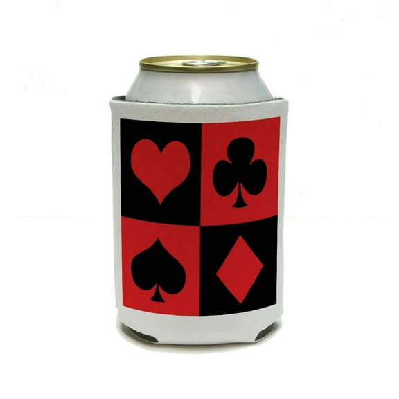 Casino Party - Card Poker Game Night Can Cooler Drink Insulator Beverage Insulated Holder