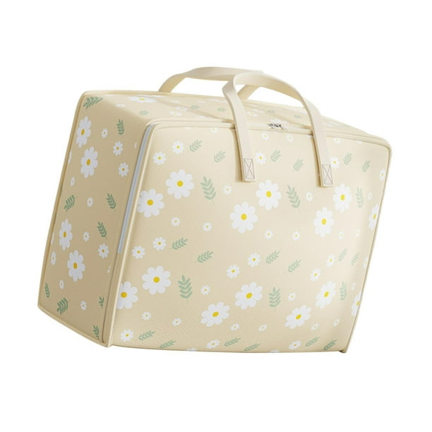 Bolsa de almacenamiento de ropa, organizador de almacenamiento debajo de la cama, manta de gran capacidad, bolsas móviles para ropa, suéter, viaje beige extra grande