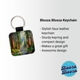 thumbnail image 2 of Redwood National Park California Watercolor Faux Leather Square Keychain, 2 of 7