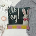 thumbnail image 2 of Easter Throw Pillow Covers of , Bunny Hello My Peeps Cartoon Mouse Striped Farmhouse Decorative Cushion Case Decor for Home Sofa Couch Decoration, 2 of 5