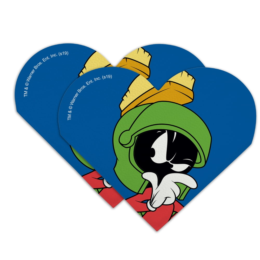 Looney Tunes Marvin The Martian Heart Faux Leather Bookmark - Set of 2 ...