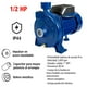 thumbnail image 2 of Bomba Hidráulica Centrífuga Iusa Primo 1/2 HP Azul, 2 of 3