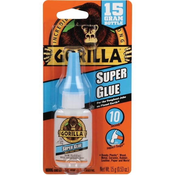 Gorilla Super Glue Gel - Clear Adhesive - 7-Pack, 15 Gram — Residential Use, Standard Application