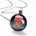 thumbnail image 6 of Colorful Jellyfish Necklace Personalized Custom Photo Round Pendant Adjustable Stainless Steel Necklaces with Gift Box for Men Women Mothers Valentine's Jewelry Gift, 6 of 6