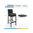 thumbnail image 4 of Ourlova Patio Wicker Barstools With Cushions Outdoor Wicker Bar Stools Set Of 4 Outdoor Rattan Bar Height Stool Set Armless For Backyard Poolside, 4 of 7