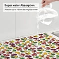 thumbnail image 5 of Fuzoiu Colorful Fruits Print Absorbent, Reversible Microfiber Dish Drying Mat for Kitchen, Dish Drying Pad for Dishes, Utensils, Pots and Pans, Extra Large 18 Inch x 24 Inch, 5 of 7