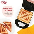 thumbnail image 5 of Rise By Dash Compact Pocket Electric Sandwich Maker, Toasting, Omelets & More, Non-Stick Surfaces - Pink, 5 of 6
