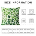 thumbnail image 5 of Awypu  St Patricks Day Pillow Covers 20x20 Inch, Lucky Green Shamrock Throw Pillows Seasonal Spring Decor Square Pillowcase Clover Farmhouse Outdoor Cushion Case Decorations for Home Party, 5 of 5