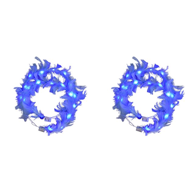 Party Light-up Decoration Luminous Colorful Garland Angel Headdress Bright Other Festive Accessory for Celebrations*2 Pack