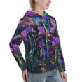 thumbnail image 6 of Lsque Starry Night Iris Field Pattern Casual Women's Hoodie,Hooded Sweatshirt with Kangaroo Pocket,Pullover Hoodie with Eye-catching Drawstrings-XX-Large, 6 of 7