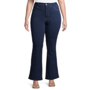Terra & Sky Women's Plus Size Crop Flare Jeans