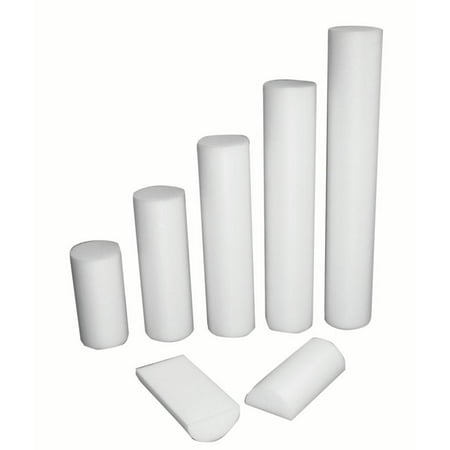 Classic Foam Roller - CanDo PE Professional Grade White Foam Roller Round