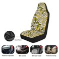 thumbnail image 4 of HUISEFOR Hippie Flower Car Seat Cover Breathable Soft Car Seat Covers Front Seats Only 2 Pack Comfortable Easy to Installation Universal Size Fit for Most Cars SUV, 4 of 7