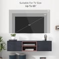 thumbnail image 3 of Floating TV Stand with 3 Levels Adjustable Storage Shelves, Wood Entertainment Center Media Console Table with Magnetic Cabinet Door, 3 of 8