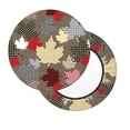 thumbnail image 2 of Lsque Maple colorful Pattern Round Bar chair cushion covers Velvet Fabric Premium Comfort Protects from Scratches and Stains for 14-17 Inch Chair-13 inch, 2 of 7