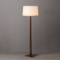 thumbnail image 5 of Taper Floor Lamp - Dark Walnut Wood Finish Weathered Brass, 5 of 9