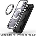 thumbnail image 3 of For  iPhone 16 Pro 6.3 inch Loop Hybrid with [Magnetic Ring Circle] 360 degrees Rotational Kickstand Case Cover - Light Purple, 3 of 3
