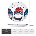 thumbnail image 2 of Bingfone Gnome Independence Day Print Bone China Dinner Decorative Plates,Handmade Ceramic Dinner Plate with Stand for Home Club-6in, 2 of 6