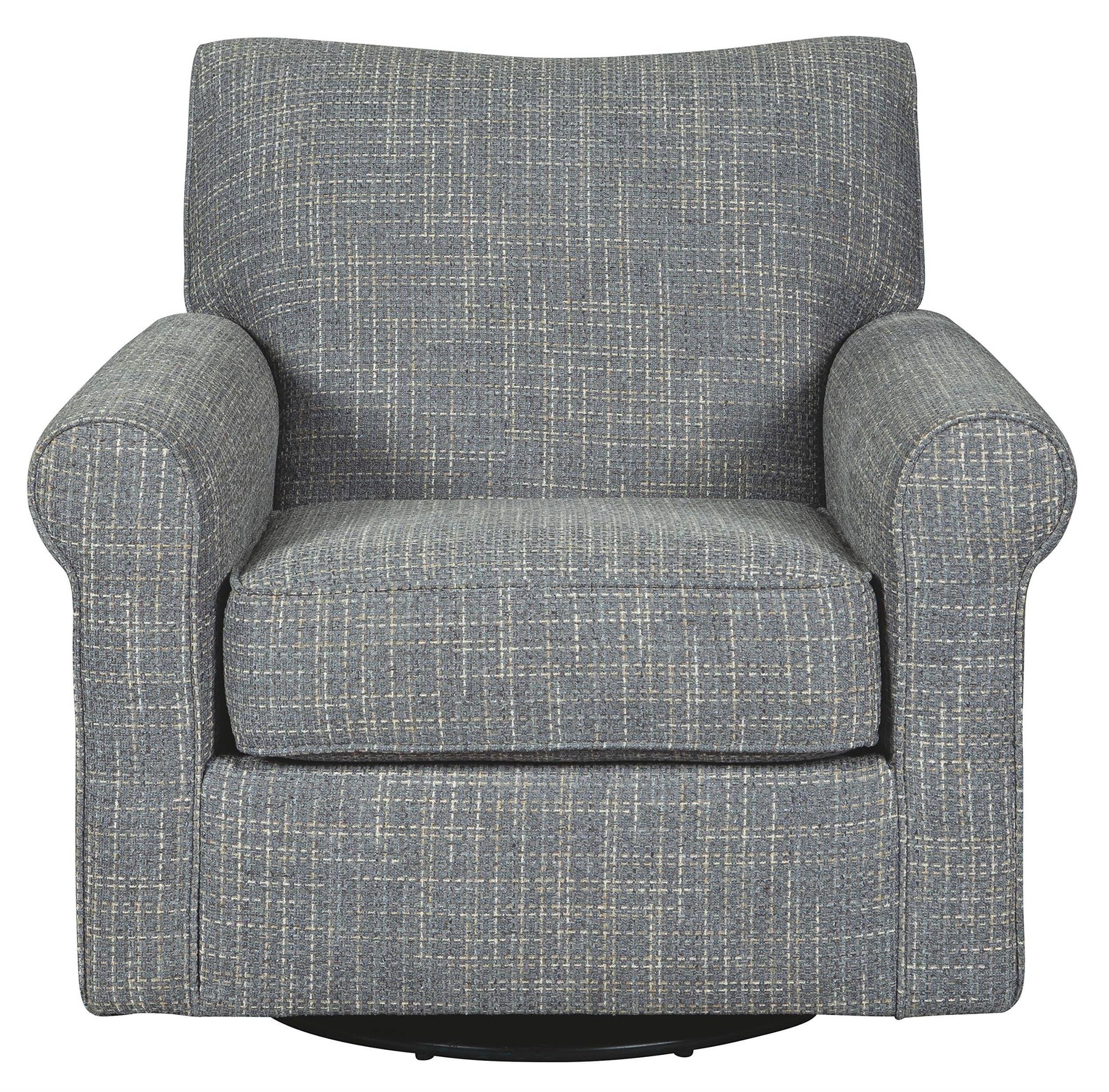 Ashley Furniture Renley Tweed Swivel Glider Rocking Chair, Ash Gray