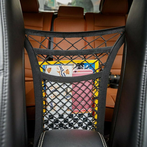 Car Net Pocket Handbag Holder Seatback Mesh Organizer Pet Barrier Storage net pocket between two