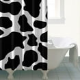 thumbnail image 5 of Cow Print Shower Curtain, Waterproof Fabric Bathroom Curtain with Plastic Hooks（white-1）72x84 Inchs, 5 of 10