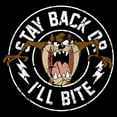 thumbnail image 2 of Men's Looney Tunes Taz Stay Back or I'll Bite  Graphic T-Shirt, 2 of 5
