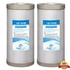 2 Pack 10" x 4.5" Big Blue Sediment and Activated Carbon Whole House Water Filter with NSF Certified