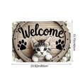 thumbnail image 3 of AuroraX Welcome Door Mat for Outside with Writings Seasons Waterproof Non-Slip Doorway Door Rugs for Entryway,Cute Cat 16x24 inch, 3 of 6