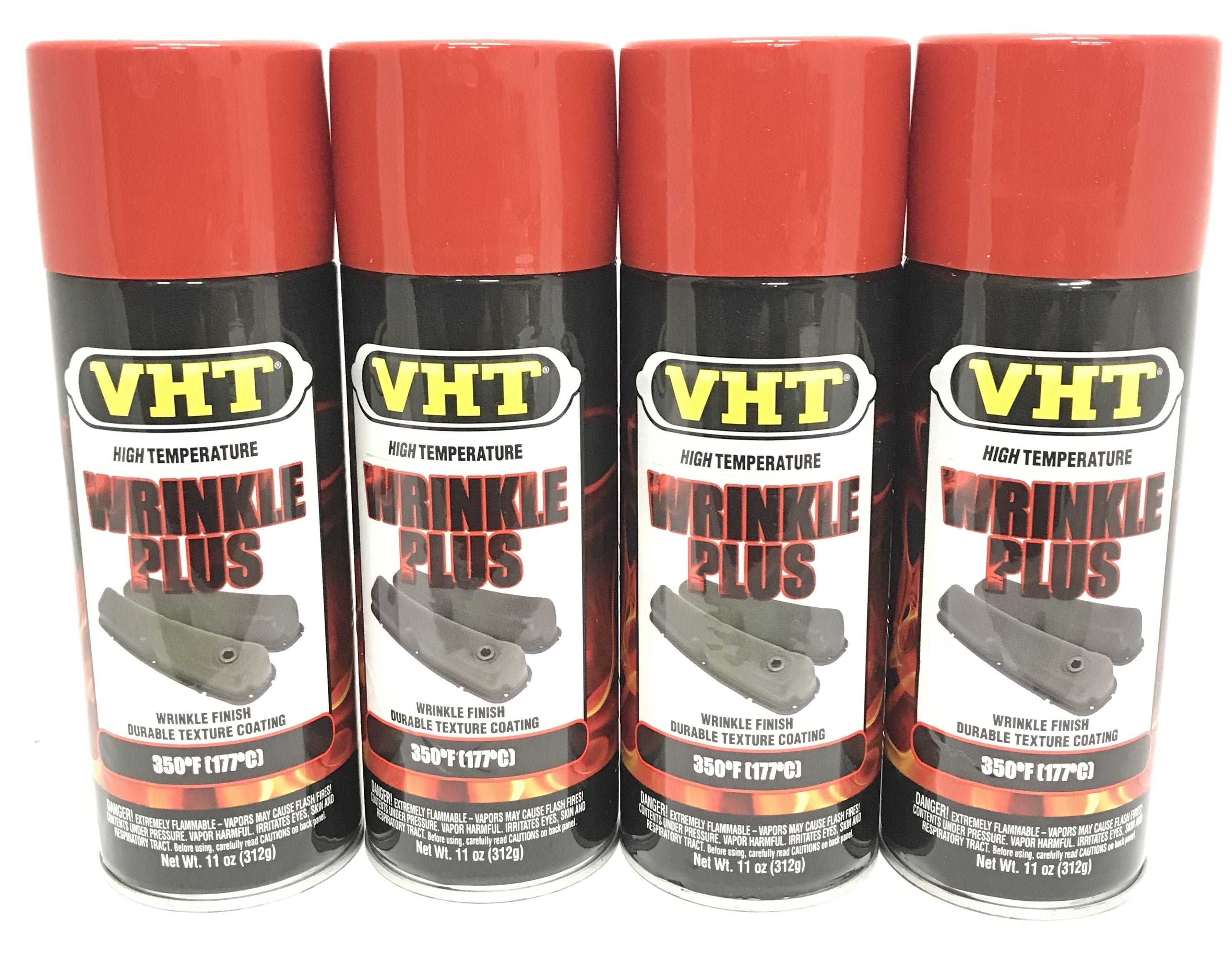 VHT SP2044 PACK RED High Temperature Wrinkle Finish Durable Texture