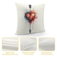thumbnail image 4 of COMIO  Valentines Day Pillow Covers  Red Throw Pillow Covers for Holiday Love Hugs Heart Arrow Anniversary Wedding Cushion Covers Decoration for Sofa Decor, 4 of 5